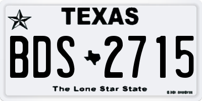 TX license plate BDS2715