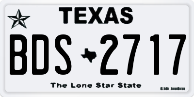 TX license plate BDS2717