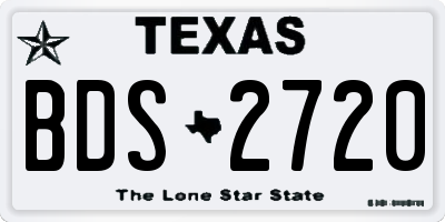 TX license plate BDS2720
