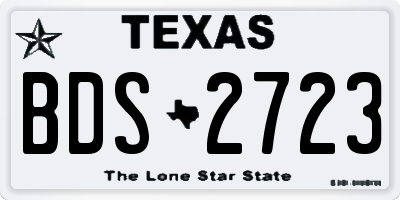 TX license plate BDS2723
