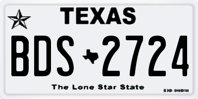 TX license plate BDS2724