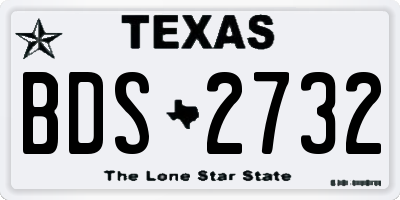TX license plate BDS2732