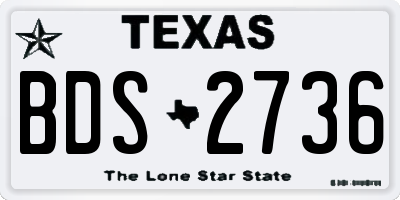 TX license plate BDS2736