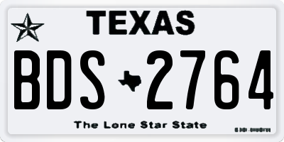 TX license plate BDS2764
