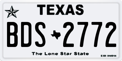 TX license plate BDS2772