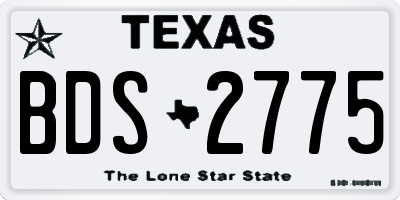 TX license plate BDS2775