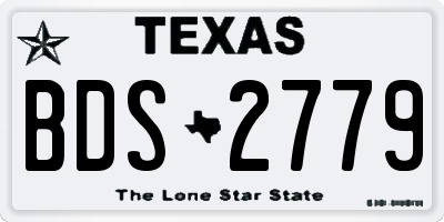 TX license plate BDS2779
