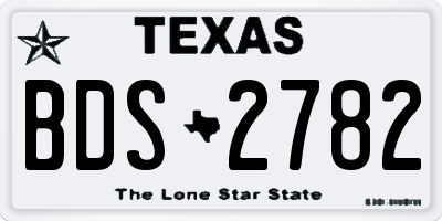 TX license plate BDS2782