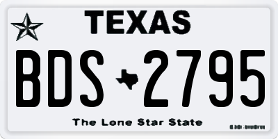 TX license plate BDS2795