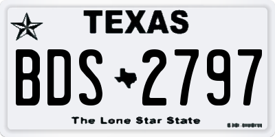 TX license plate BDS2797