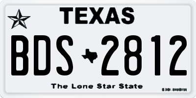 TX license plate BDS2812