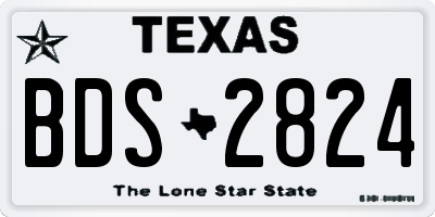TX license plate BDS2824