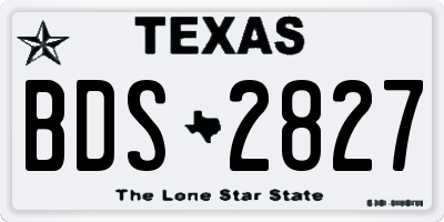 TX license plate BDS2827