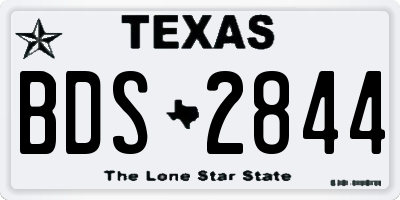 TX license plate BDS2844