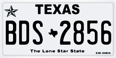 TX license plate BDS2856