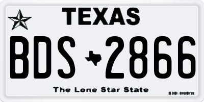 TX license plate BDS2866