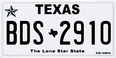 TX license plate BDS2910