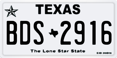 TX license plate BDS2916