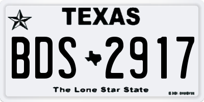 TX license plate BDS2917