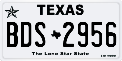 TX license plate BDS2956
