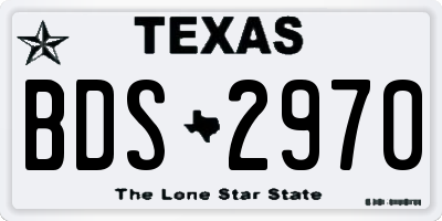 TX license plate BDS2970