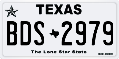 TX license plate BDS2979