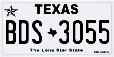 TX license plate BDS3055