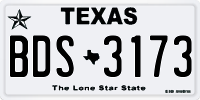 TX license plate BDS3173