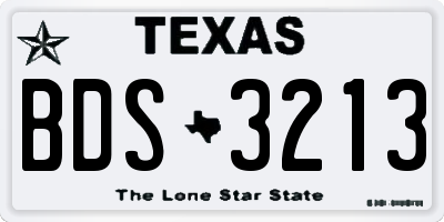 TX license plate BDS3213