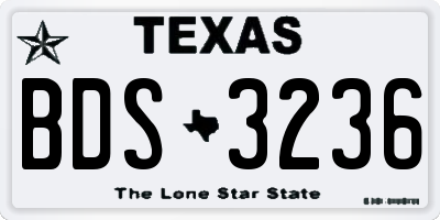 TX license plate BDS3236