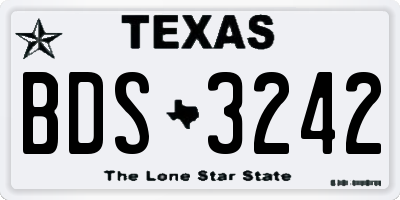 TX license plate BDS3242