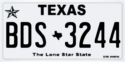 TX license plate BDS3244