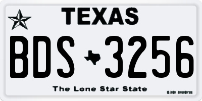 TX license plate BDS3256