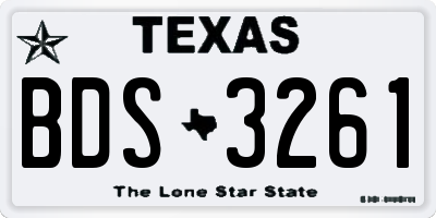 TX license plate BDS3261