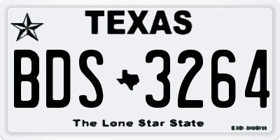 TX license plate BDS3264