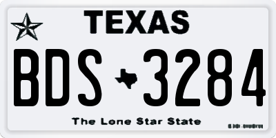TX license plate BDS3284