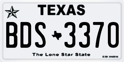 TX license plate BDS3370