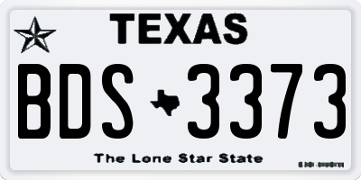 TX license plate BDS3373