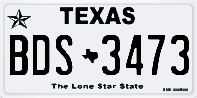 TX license plate BDS3473