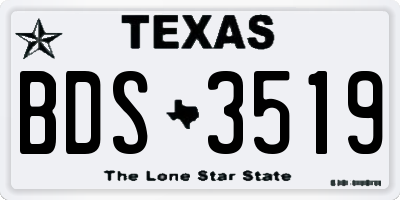 TX license plate BDS3519