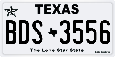 TX license plate BDS3556