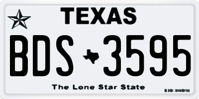 TX license plate BDS3595