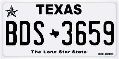 TX license plate BDS3659