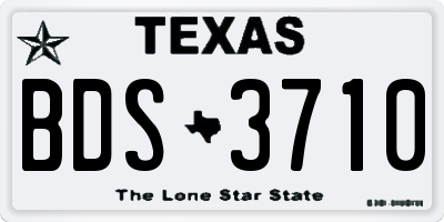 TX license plate BDS3710