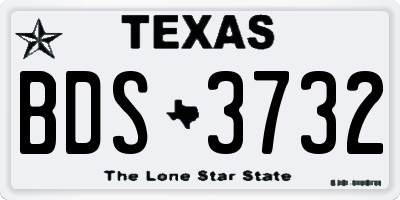 TX license plate BDS3732