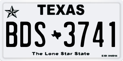 TX license plate BDS3741