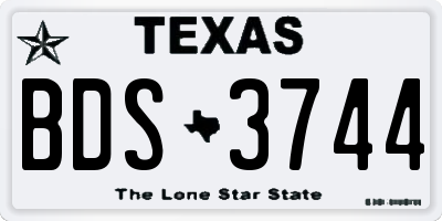 TX license plate BDS3744