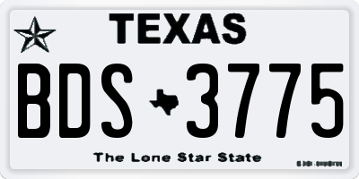 TX license plate BDS3775