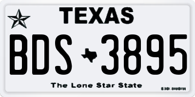 TX license plate BDS3895