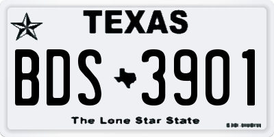 TX license plate BDS3901